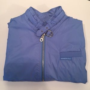 Members only baby blue windbreaker